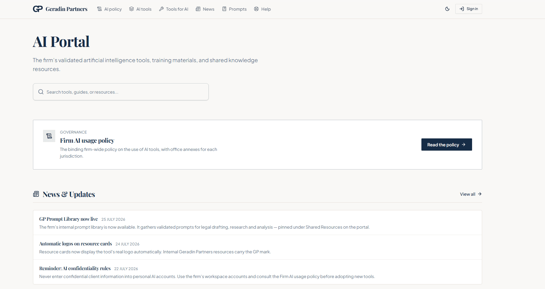 About the GP AI Portal